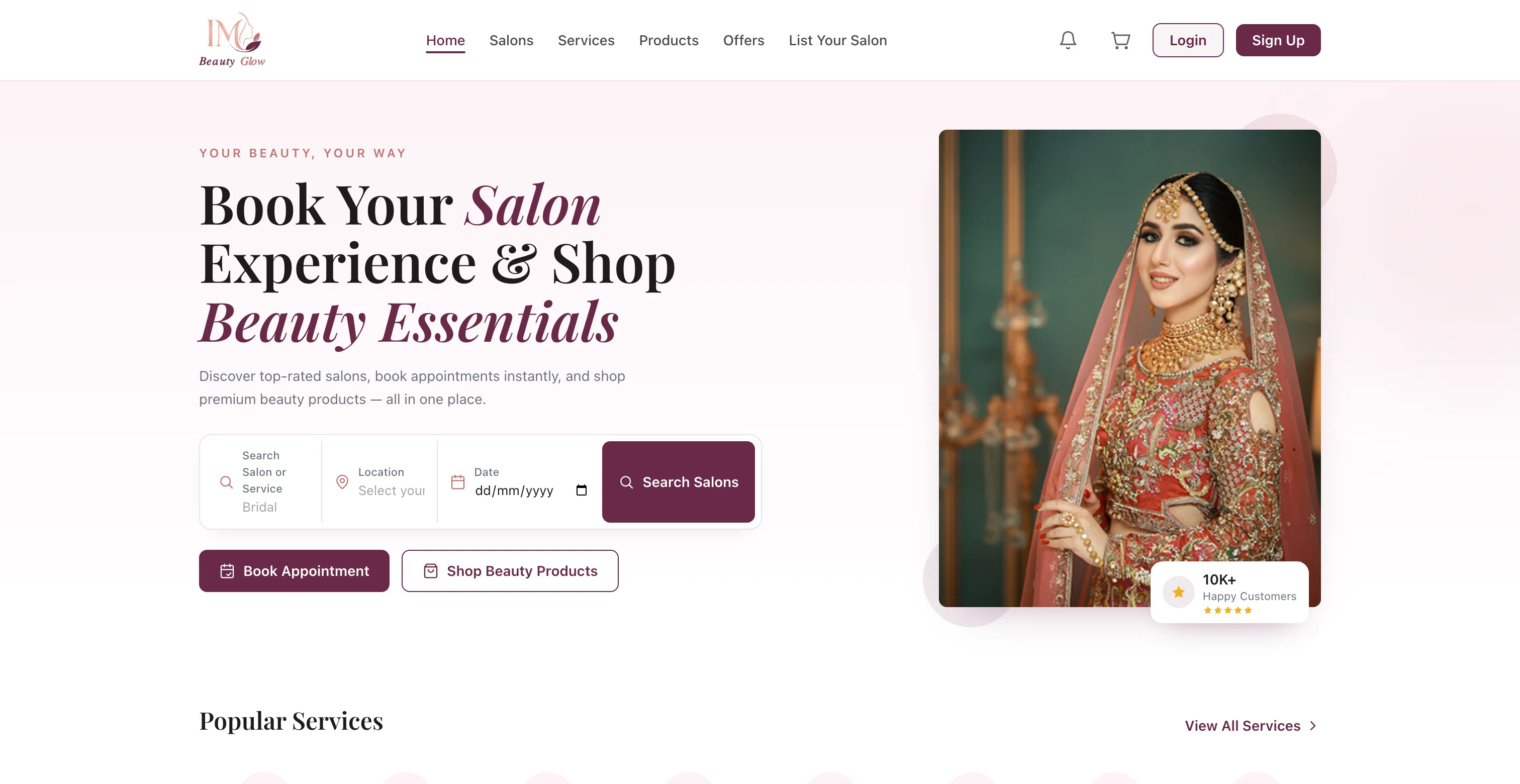 رئيسية IM Beauty Glow تعرض بحث الصالونات والصالونات المميزة والمنتجات الشائعة